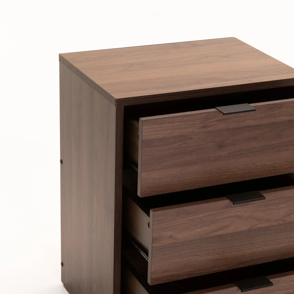 Kappa 3 Drawer Pedestal Walnut