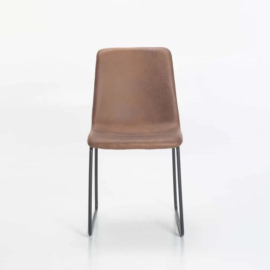 Sally Fabric Dining Chair Brown