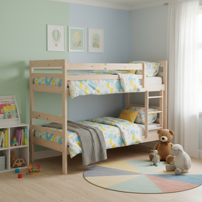 Betty Solid Pine Bunk Bed Light Oak