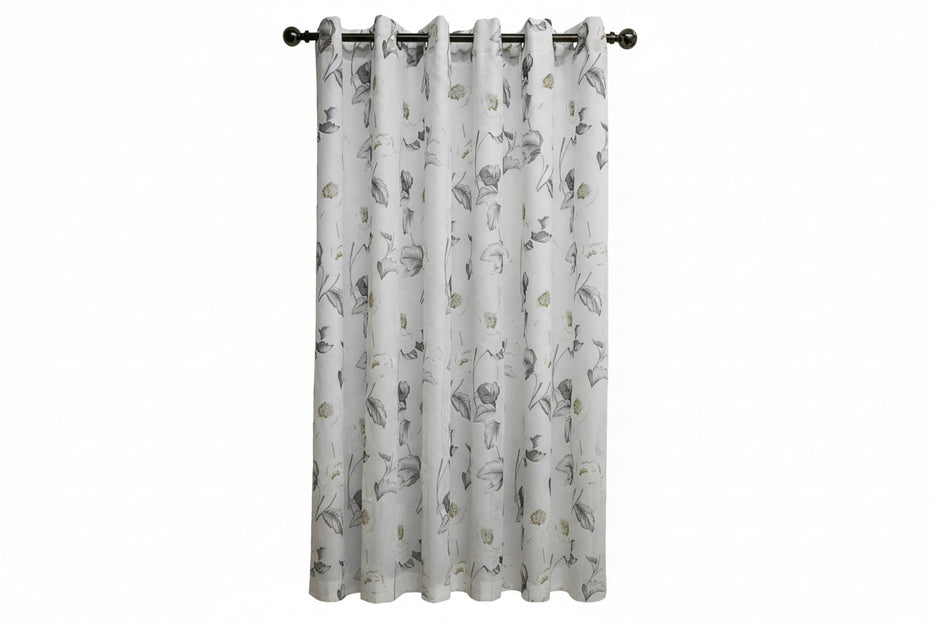 225x250cm Pencil Sketch Lined Eyelet Curtain