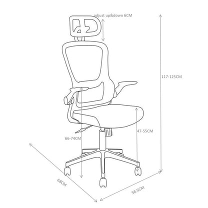 Deluxe High-back Office Chair OF580 - BLACK