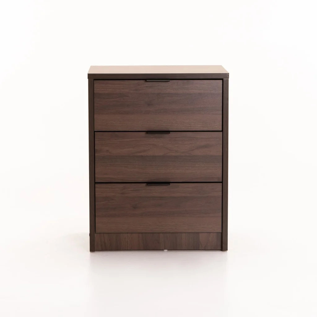 Kappa 3 Drawer Pedestal Walnut