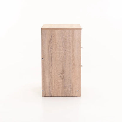 Kappa 3 Drawer Bedside Pedestal Light Oak