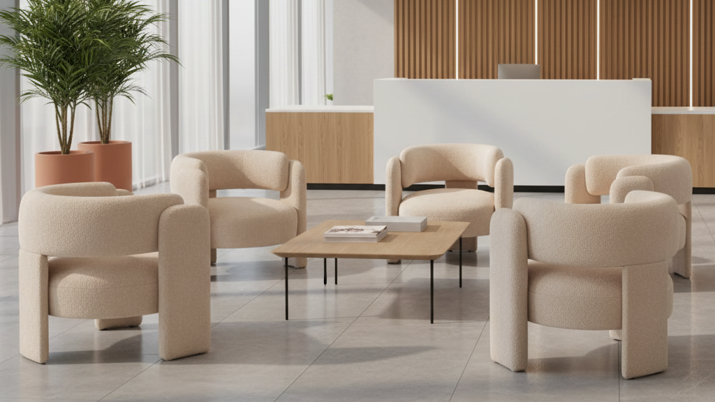Kelly Fabric Chair Cream
