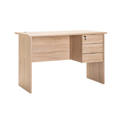 Nola 120cm 3 Drawer Desk Light Oak