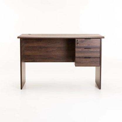 Nola 120cm 3 Drawer Desk Walnut