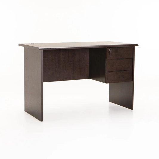 Nola 120cm 3 Drawer Desk Wenge