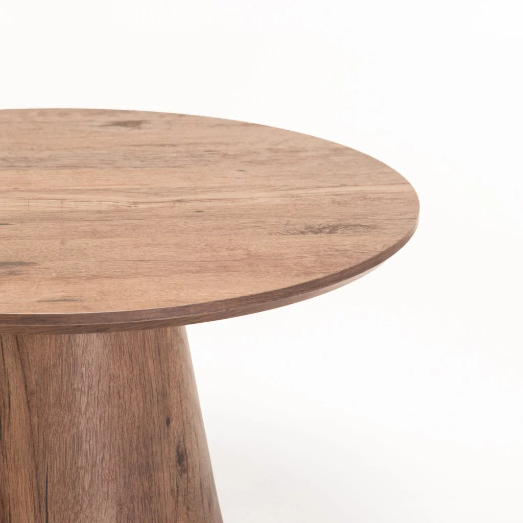 Oslo 80cm Round Coffee Table Walnut