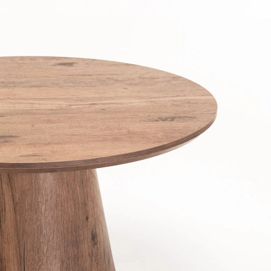 Oslo 80cm Round Coffee Table Walnut