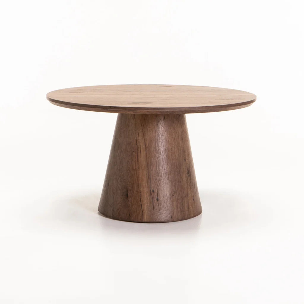 Oslo 80cm Round Coffee Table Walnut