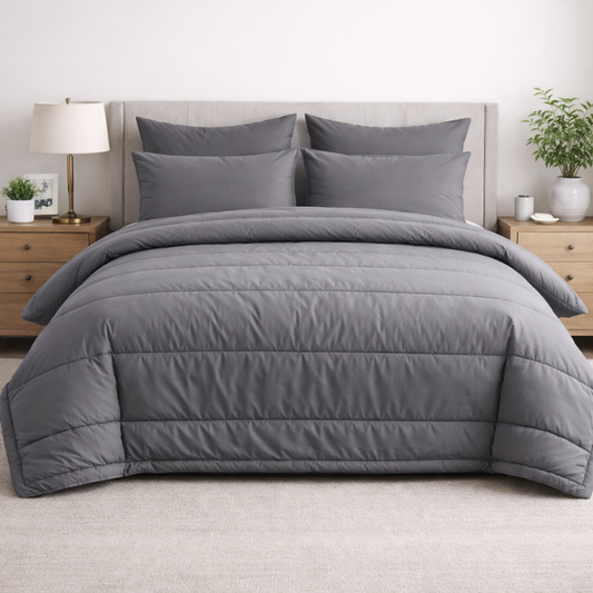 Luxury Plain Comforter 5PCs Set