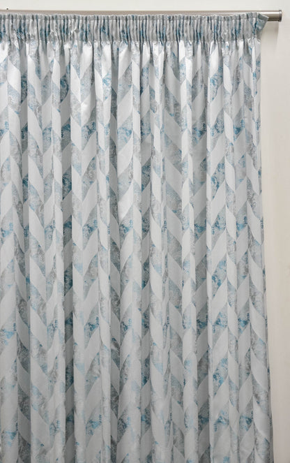 280 x 220cm Polygon Palladium Taped Lined Curtain - RC1280-1