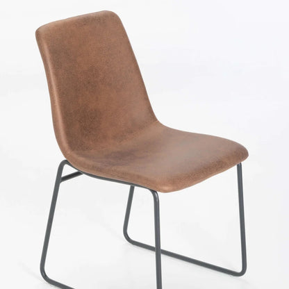 Sally Fabric Dining Chair Brown