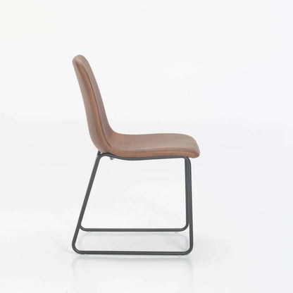 Sally Fabric Dining Chair Brown