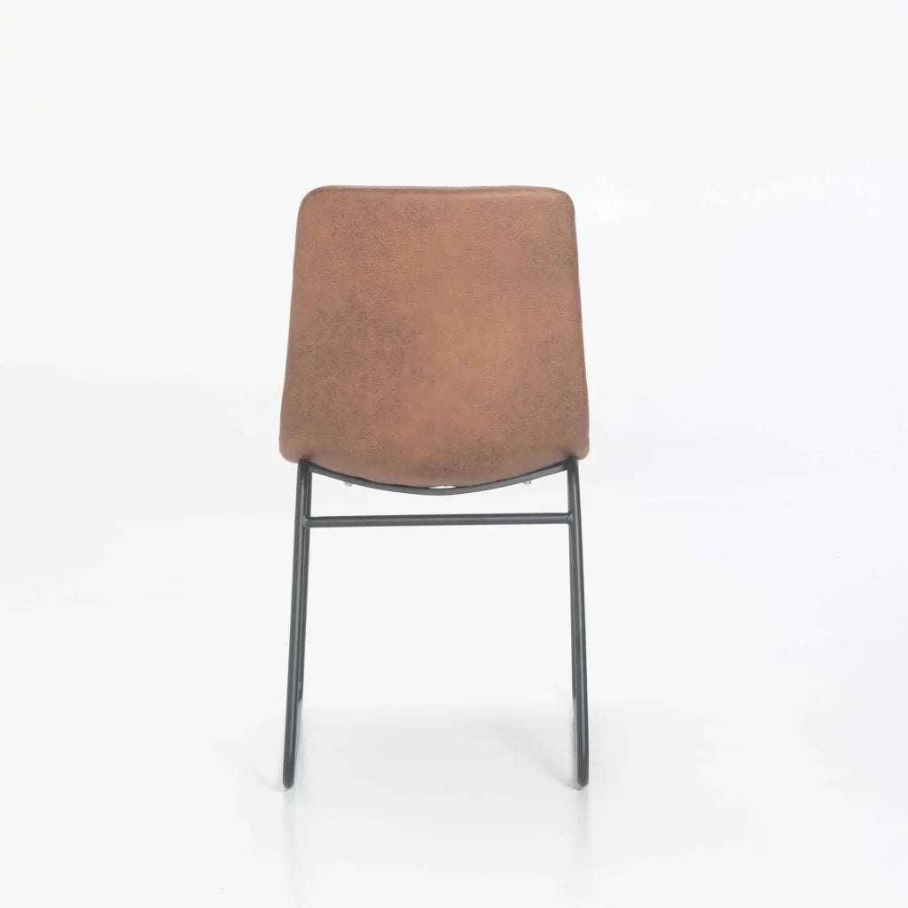 Sally Fabric Dining Chair Brown