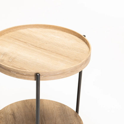 Dally 45cm Round Side Table Oak