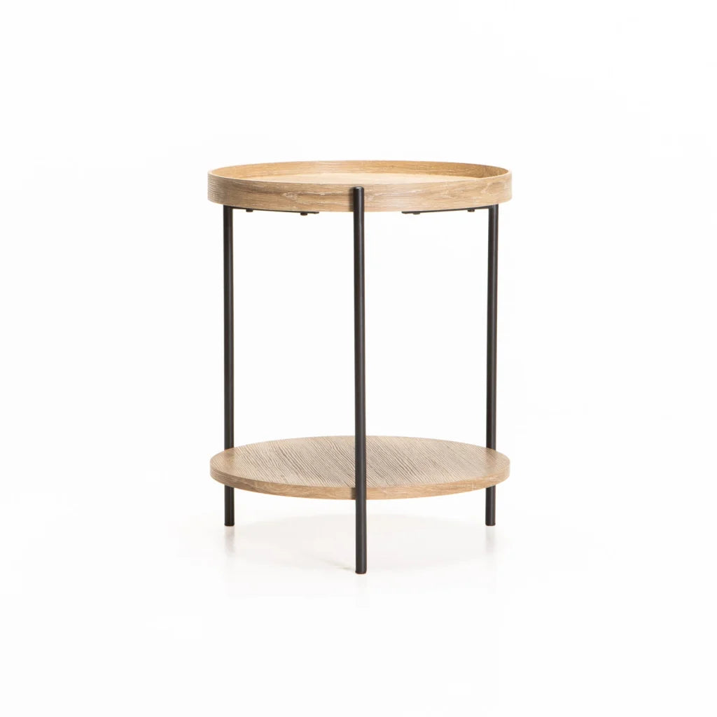Dally 45cm Round Side Table Oak
