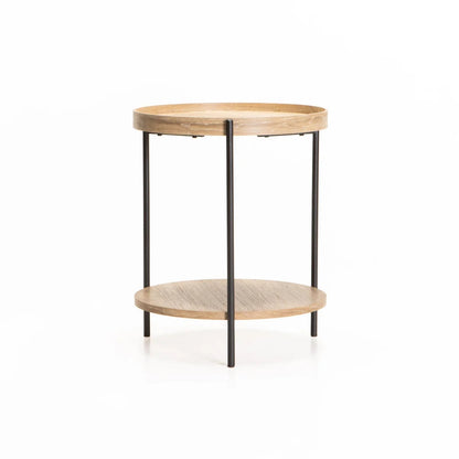 Dally 45cm Round Side Table Oak