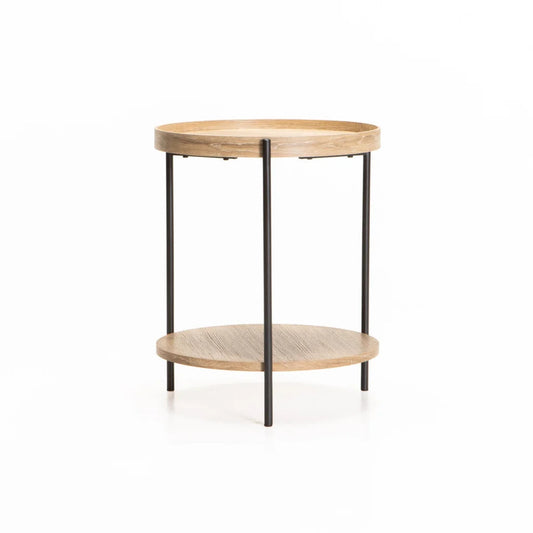 Dally 45cm Round Side Table Oak