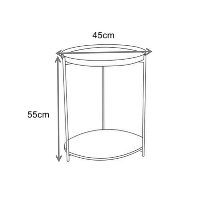 Dally 45cm Round Side Table Oak