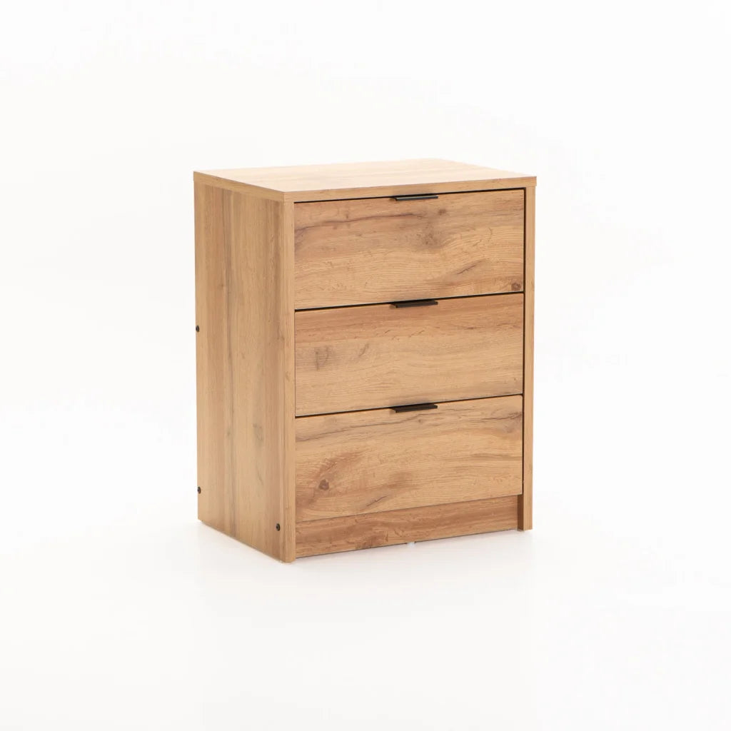 Kappa 3 Drawer Pedestal Wild Oak