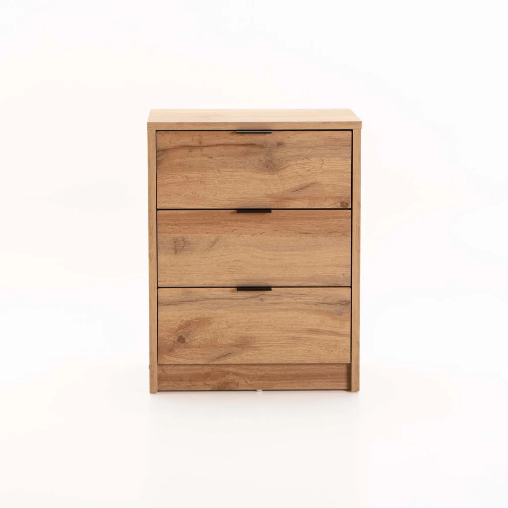 Kappa 3 Drawer Pedestal Wild Oak