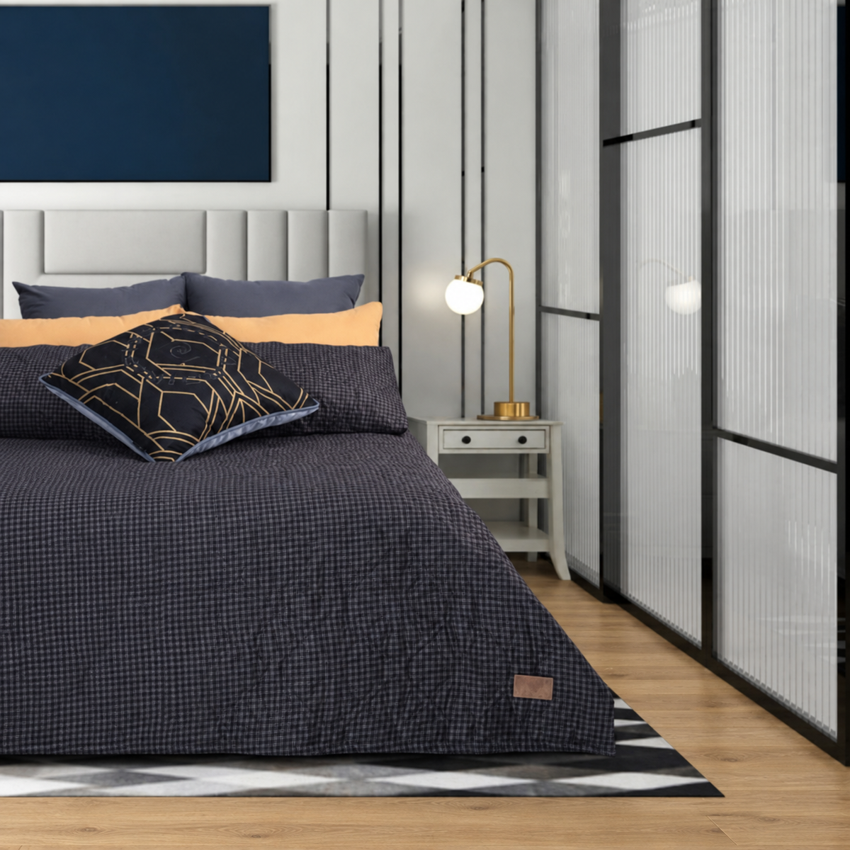 Pierre Cardin Houndstooth Quilt - 240 x 240 cm - King