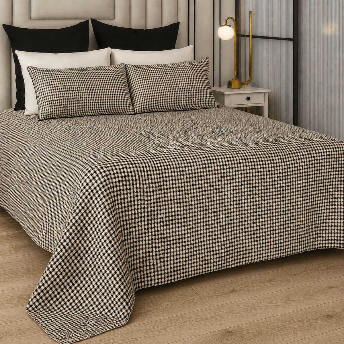 Pierre Cardin Houndstooth Quilt - 240 x 240 cm - King