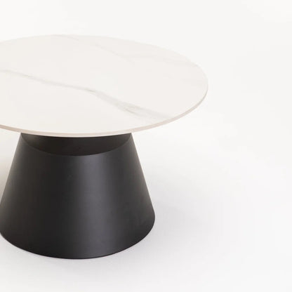 Lizzy 70/50cm Set Of 2 Coffee Table White Stone Top