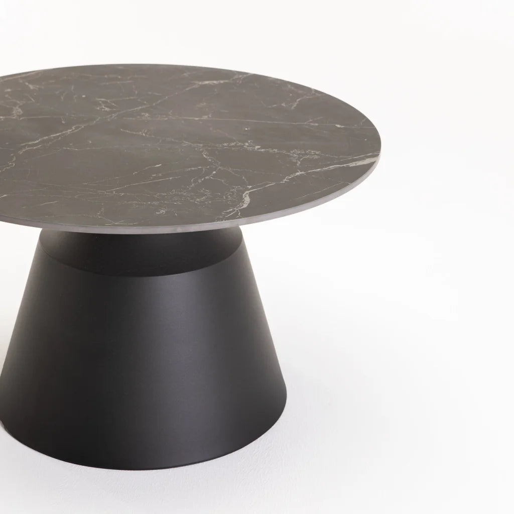 Lizzy 70/50cm Set Of 2 Coffee Table White Stone Top