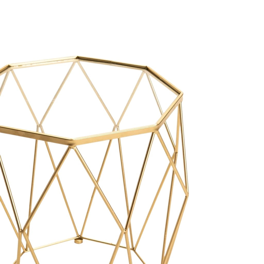 Venus 40cm Gold Metal Side Table